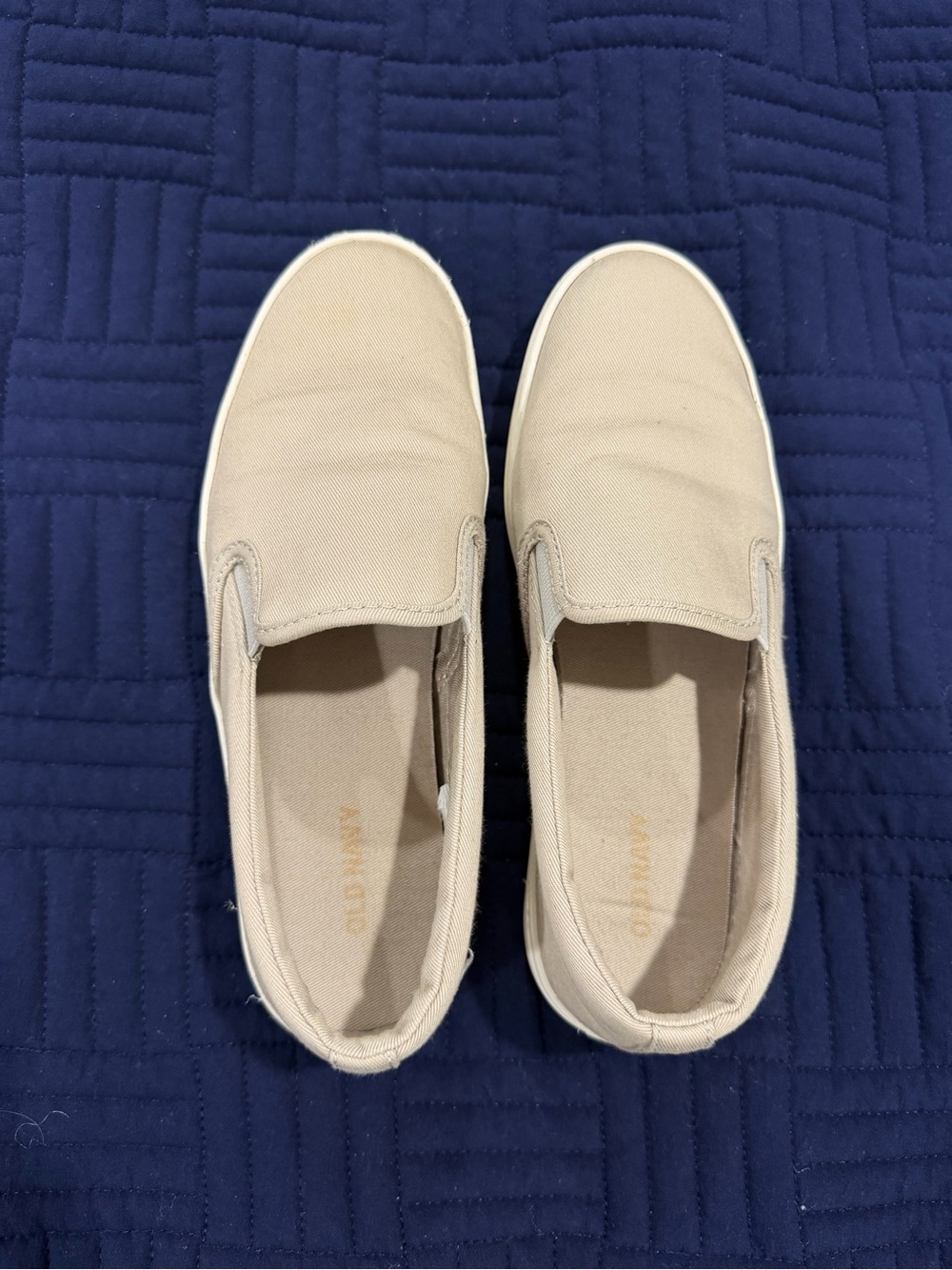 Old Navy Beige Slip-On Canvas Sneakers